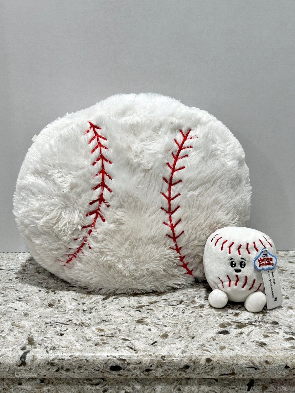 Baseball Plush Throw Pillow and Hugs & Cuddles Sports Baseball Plush Lot of 2